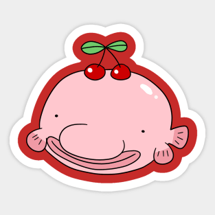 Cherry Blobfish Sticker